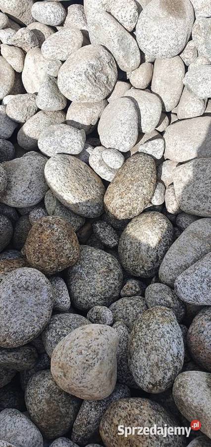 Okrągłe otoczaki granitowe otoczak granit szare kamienie