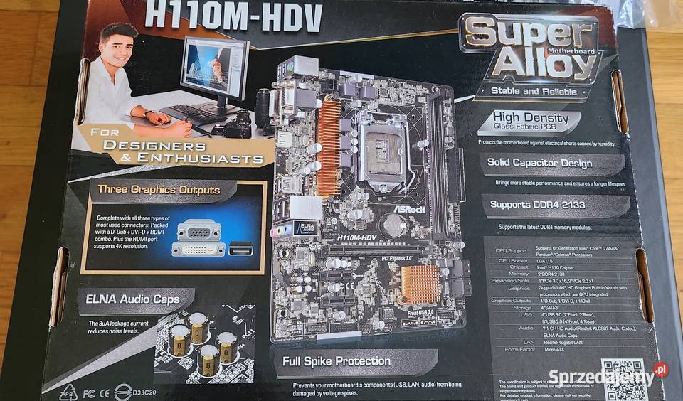 Asrock H110M HDV płyta główna Nowa