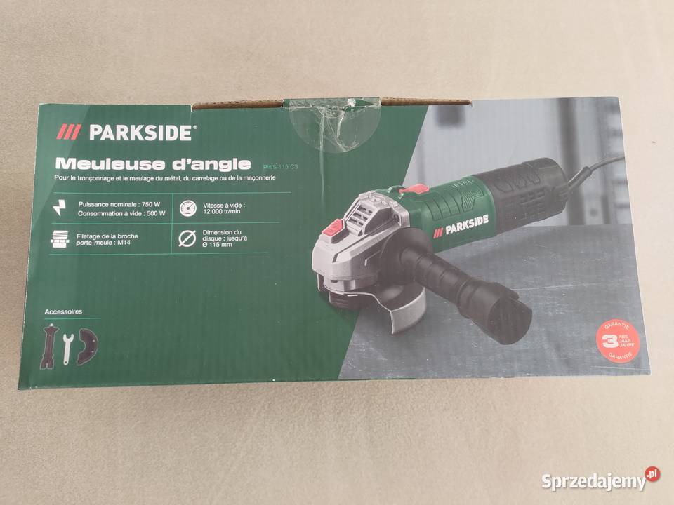 Szlifierka Parkside PWS 115 C3 750W 115mm NOWA mazowieckie