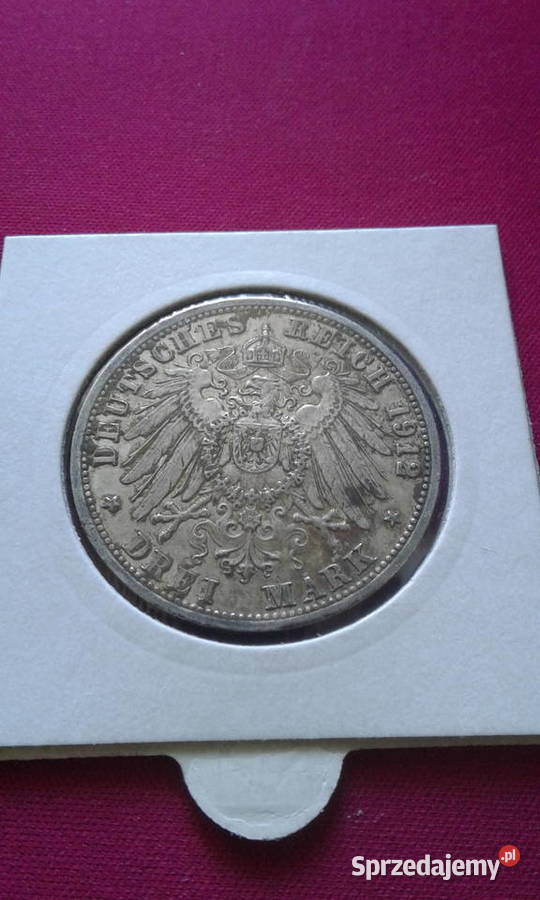 3 MarkiPrusy1912 rOkoło menniczaoryginał Konin