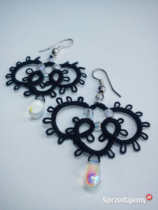 Kolczyki frywolitkowe sprzedam