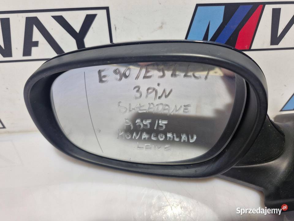 BMW E90 E91 LCI LUSTERKO ZEWNĘTRZNE LEWE 3PIN