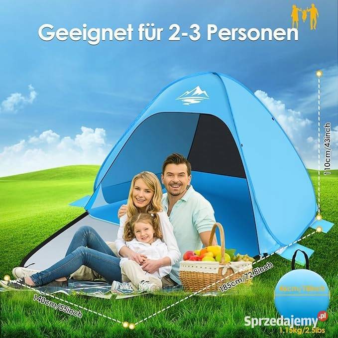 Rozkładany Namiot Plażowy 23 Osobowy Muszla mazowieckie Myszyniec