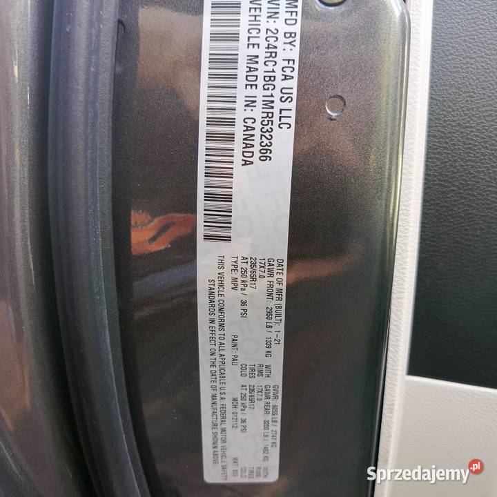 Chrysler Pacifica Zadbana w stanie Andrespol