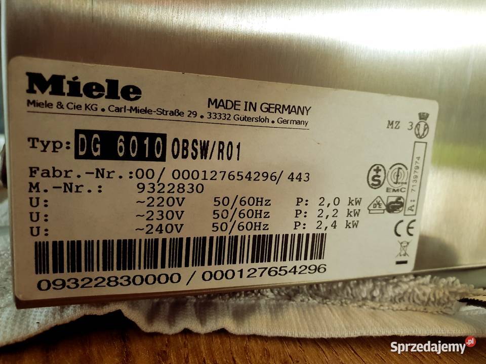 Piekarnik parowy Miele DG 6010 Skołyszyn