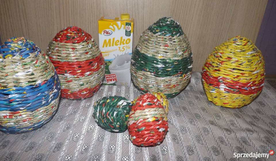 Jajko różne wielkości wiklina papierowa Lublin