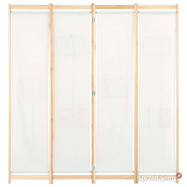 Parawan 4panelowy kremowy 160x170x4 tkanina sprzedam