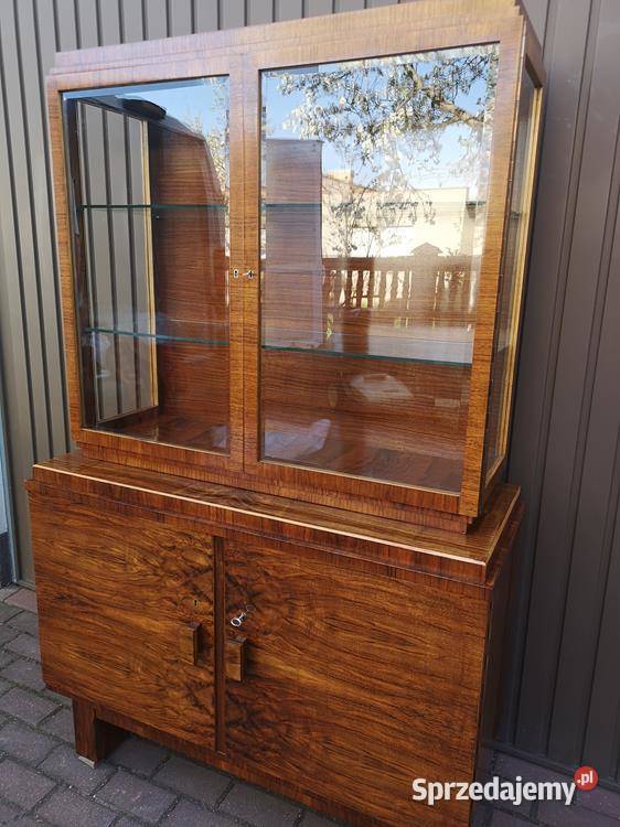 Witryna Serwantka ARTDECO Orzech Politura Stara Swarzędz