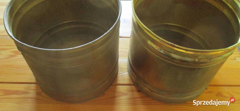 Doniczki duże osłonki mosięzne na kwiaty sprzedam