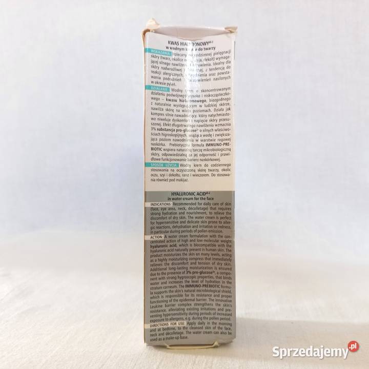 Kwas hialuronowy w wodnym kremie TWARZ podlaskie Białystok
