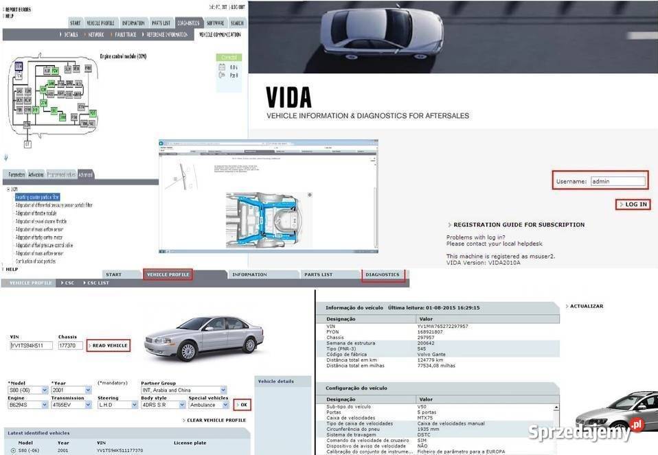 Volvo VIDA DICE 2025 VOE Laptop Zestaw interfejs Jasło