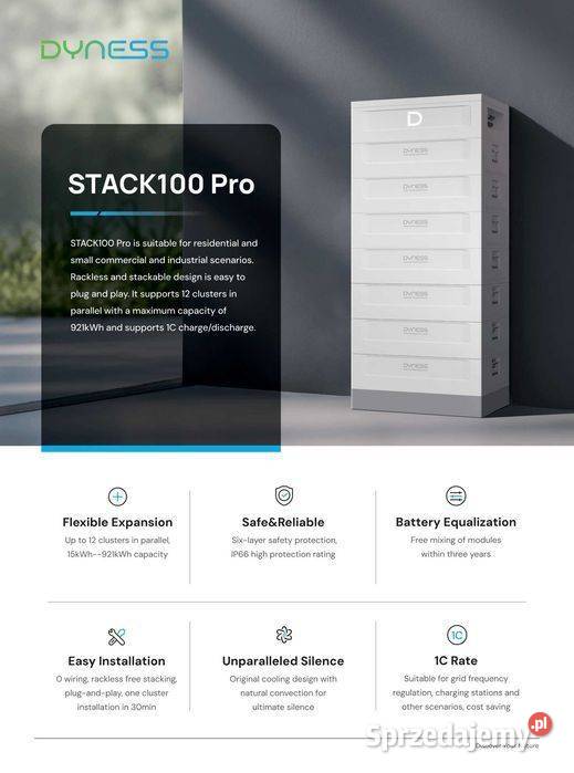 DYNESS STACK100 PRO 3072 kWh HV z BMS magazyn
