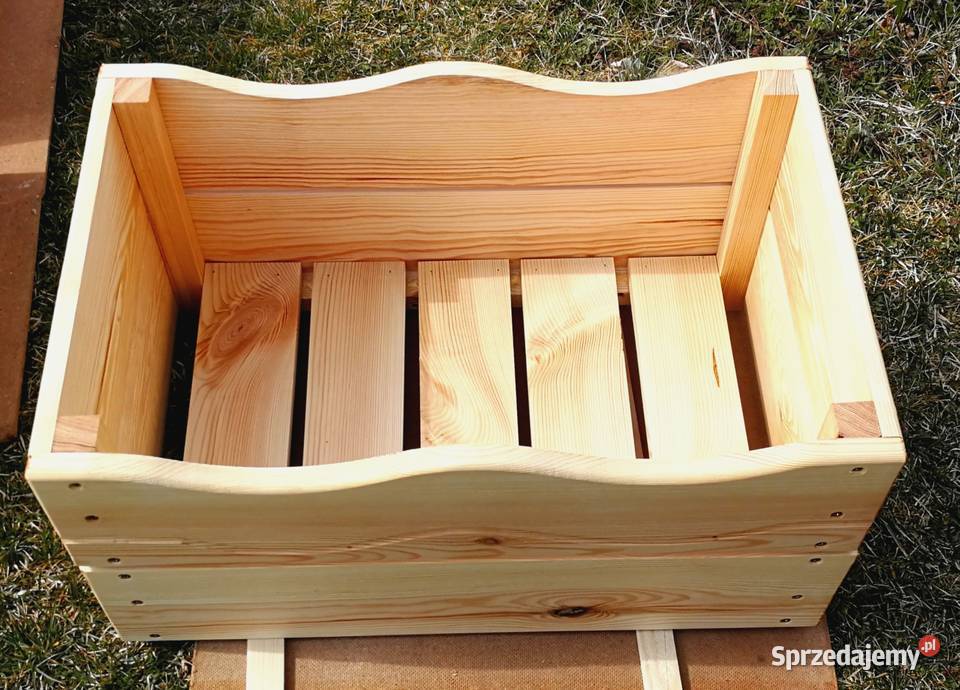 Donica drewniana prostokątna kwietnik osłonka Pozostałe