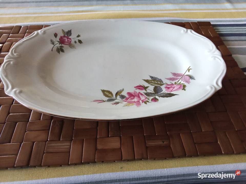 Prl półmisek porcelana Chodzież róże Łódź