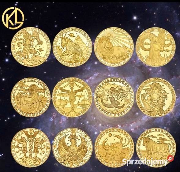 NOWA Kolekcja Znaki Zodiaku 12 Złoto Skarbnica śląskie