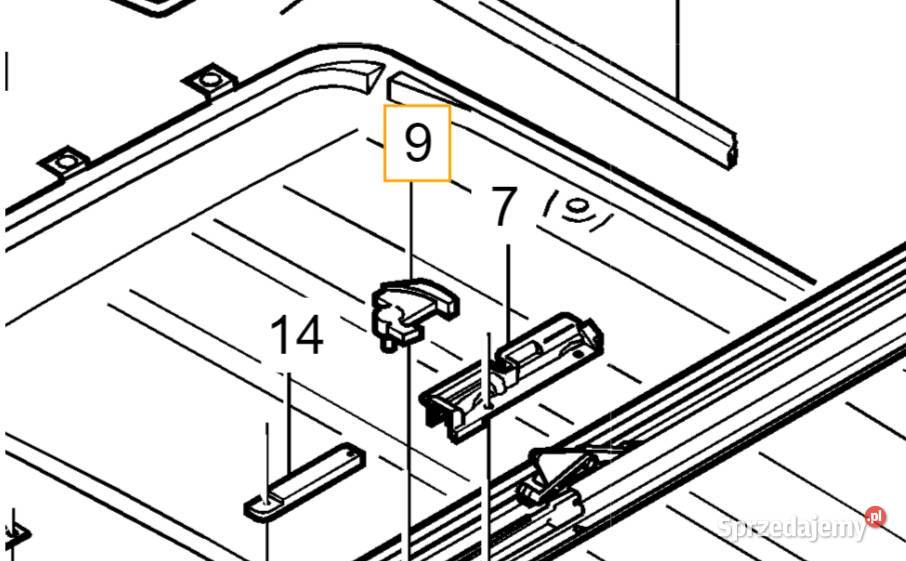 VOLVO S40 V40 lewy odboj stoper szyberdachu OE Bielany Wrocławskie