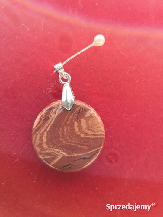 Okazja Ładny wisiorekzawieszka z JASPIS CZERWONY Częstochowa