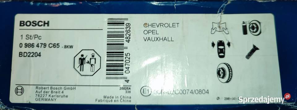 Tarcze hamulcowe Bosch nowe Opel Insignia Katowice