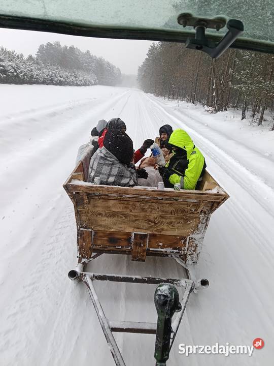 Sanie Kulig 12 osobowe pod ciągnik samochód Smoryń