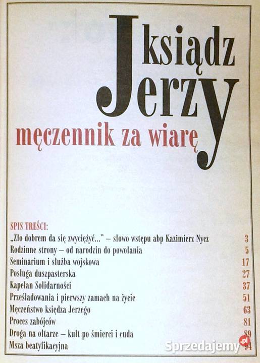Ksiądz Jerzy męczennik wiarę Hubert Biskupski i