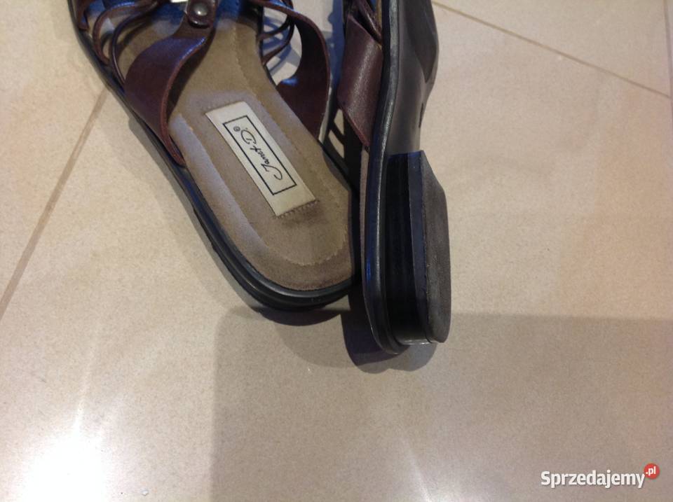 Klapki skórzane damskie r 36 lubuskie Nowa Sól