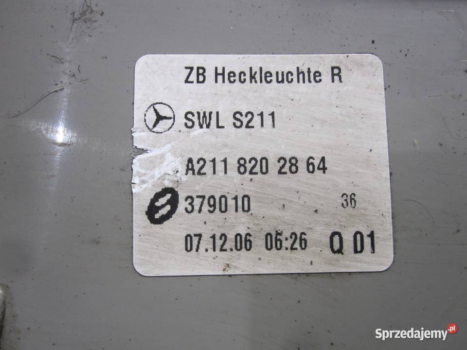MERCEDES E KLASA S211 W211 LIFT 07r lampa prawa Lampy tylne Kielce