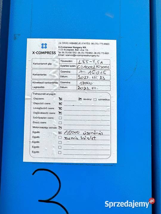 Kompresor śrubowy CompAir L557 Produkcja Zamość