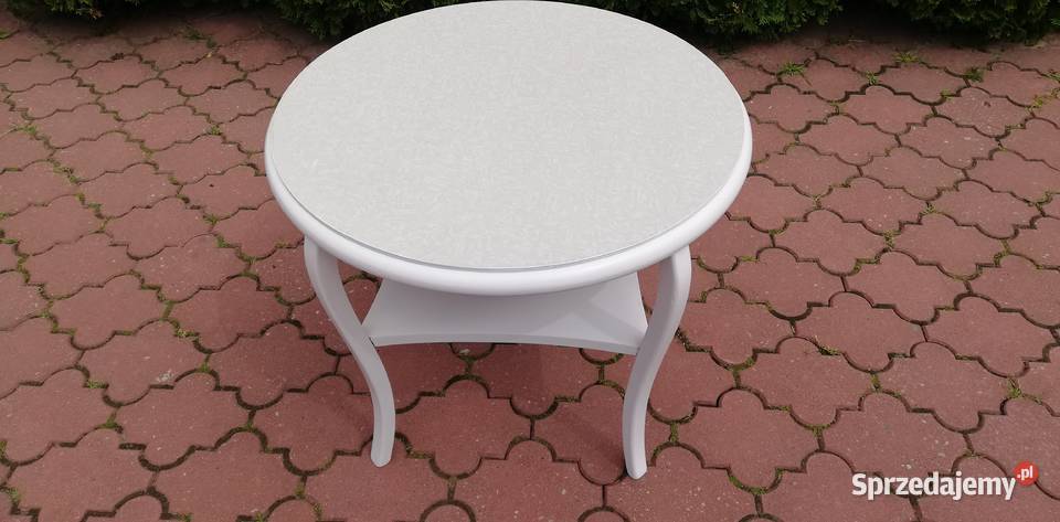 Stolik kawowy biały okrągły okolicznościowy mazowieckie Sulbiny