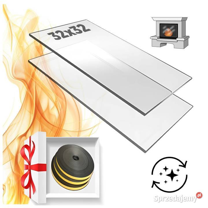SZYBA SAMOCZYSZCZĄCA 32x32 SZKŁO ŻAROODPORNE DO Skawina
