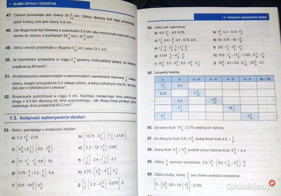Zbiór zadań z matematyki kl 1 M Rok wydania 2003 lubelskie Chełm