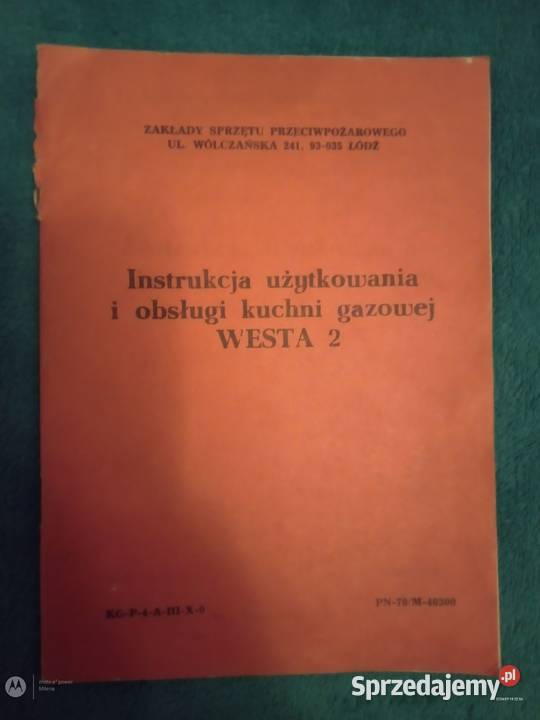 Sprzedam instrukcję użytkowania i obsługi kuchni Poradniki, albumy i reportaże małopolskie Bukowno sprzedam
