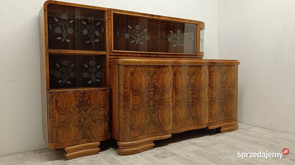 witryna z komodą art deco lata 60te vintage łódzkie Radomsko sprzedam