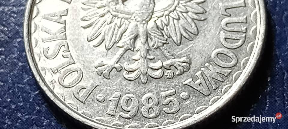 Stare monety 1 złoty 1985 podwójna data i napis Antyki, Sztuka, Kolekcje Lesko