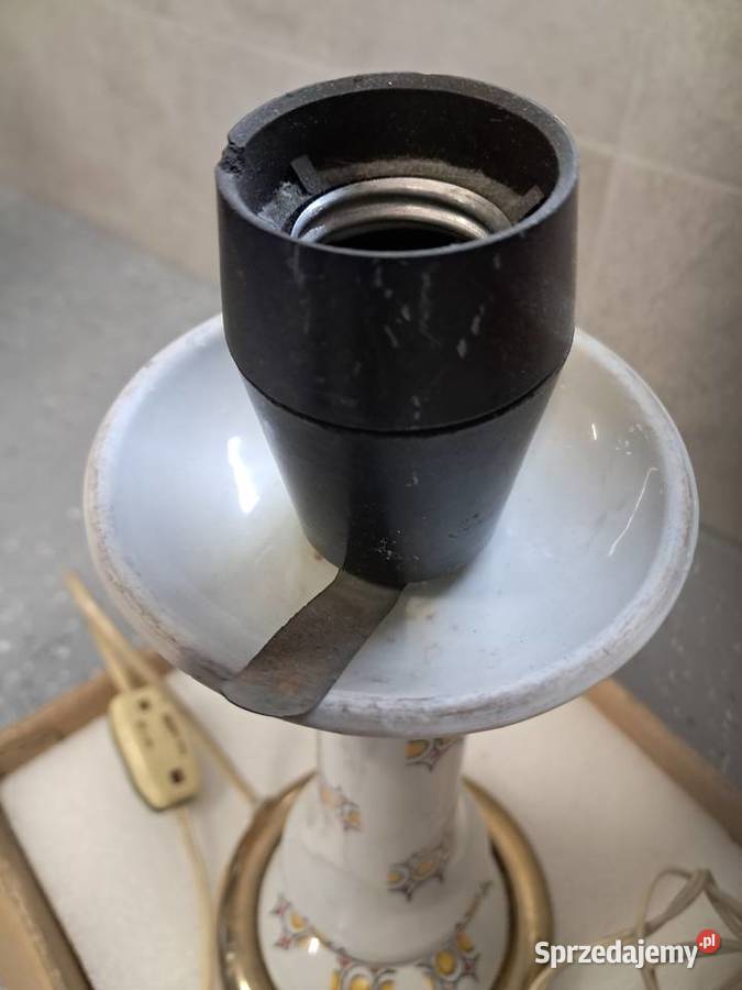 lampka z prlu polam Poznań z porcelany i Sandomierz