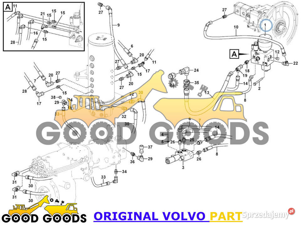 VOLVO AKUMULATOR GAZOWY 14754238 14693929 Układ hydrauliczny Władysławów