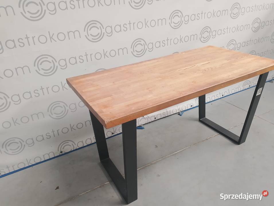 Stół z blatem drewnianym klejonym 140x71x75 Wrocław