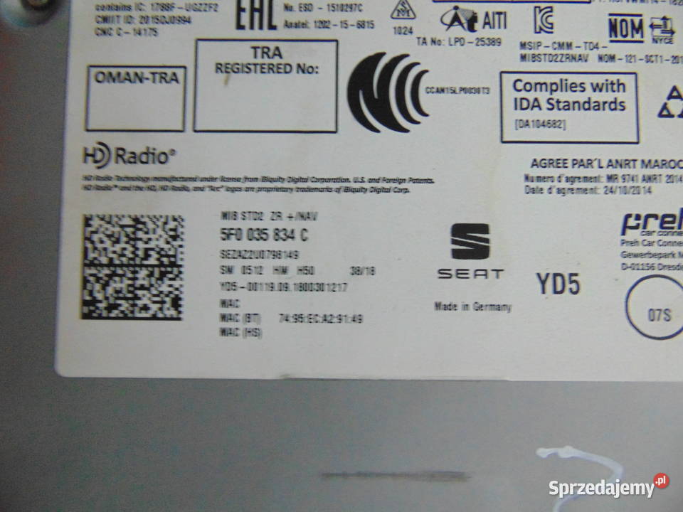 radio mib 2 seat leon III lift cupra fr komplet sprzedam