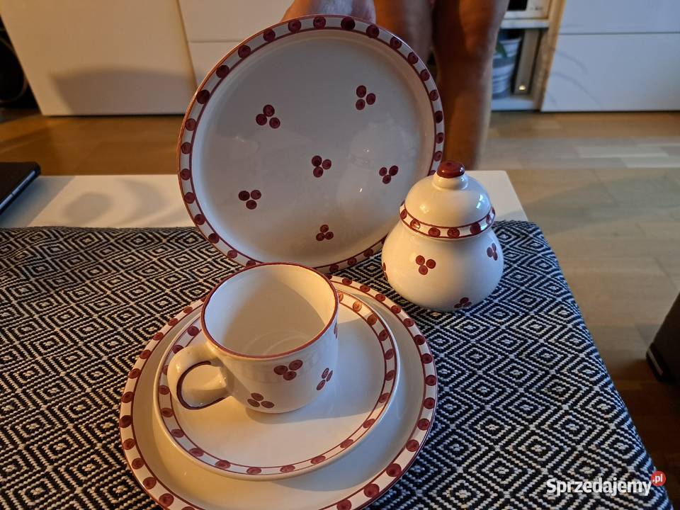 Serwis kawowy Elster Keramik Maissner Land 19 Porcelana i szkło opolskie Opole
