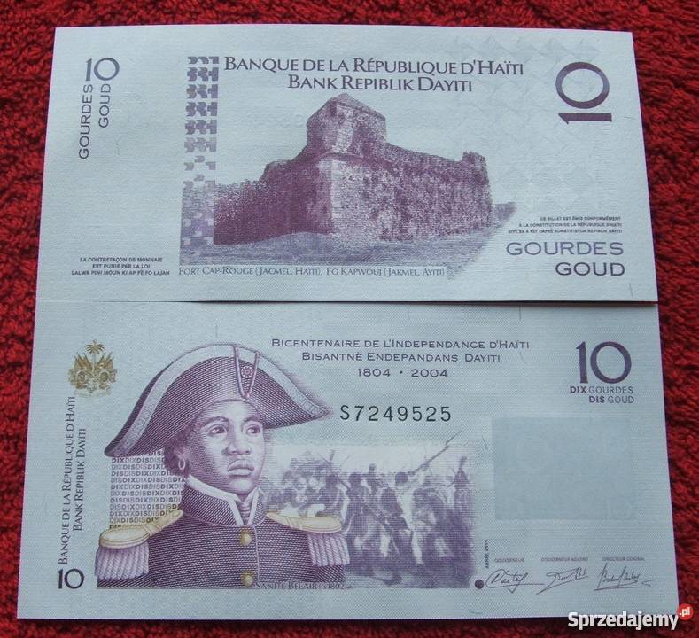 HAITI 10 GOURDES Kolekcjonerski Banknot 1 sztuka śląskie Katowice sprzedam