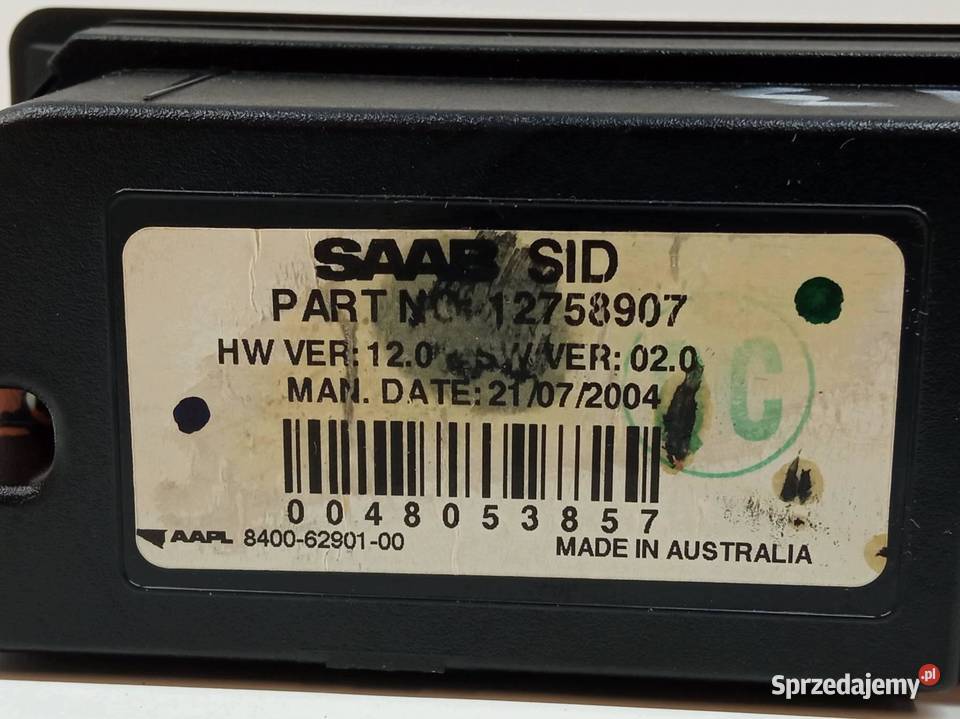 WYŚWIETLACZ 12758907 Saab 95 I 19972009