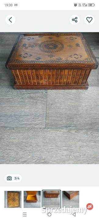 Piękna szkatułka z drewna Bolesławiec