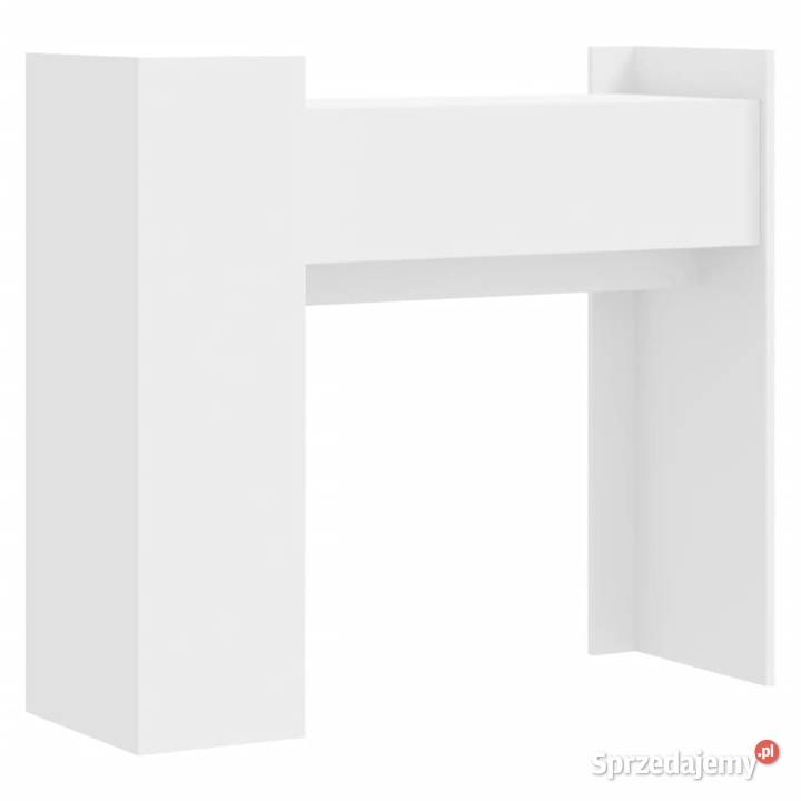 Stolik konsolowy biały 100x35x90 materiał