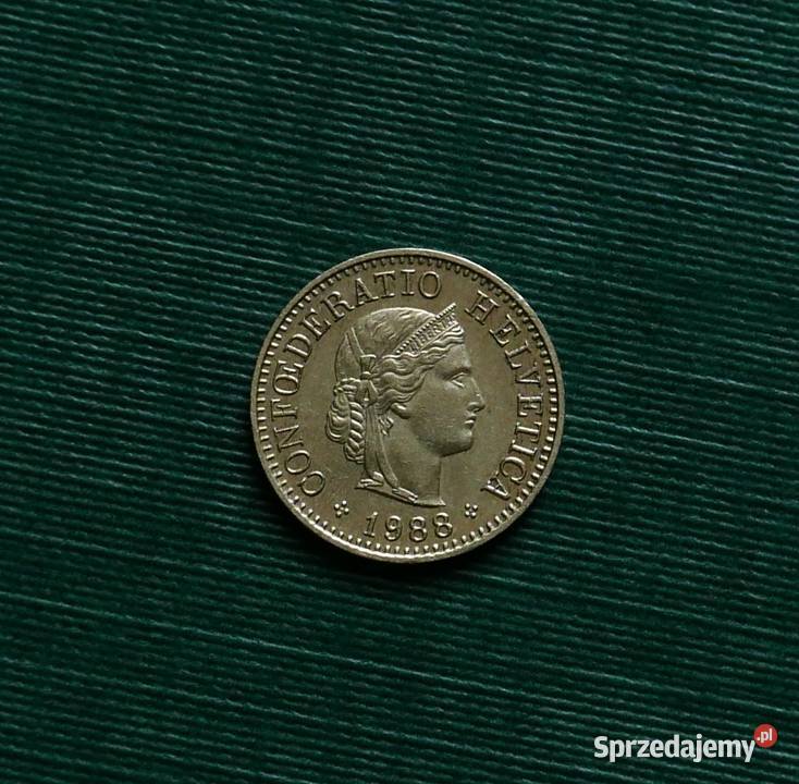 SZWAJCARIA 5 rappenów 1988r śląskie Gliwice