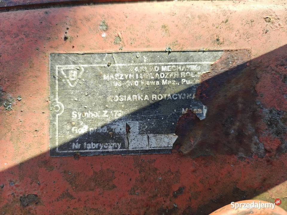 Kosiarka rotacyjna Z178 165m nieuszkodzony Wawrowo