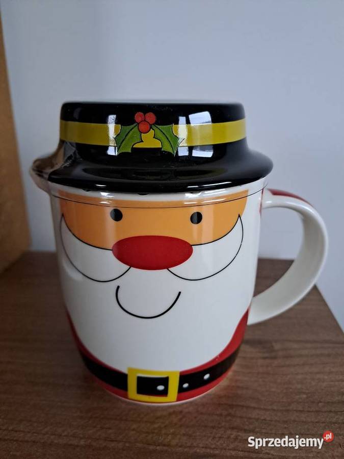 Kubek z pokrywką mikołaj 400 ml Kubki mazowieckie Warszawa
