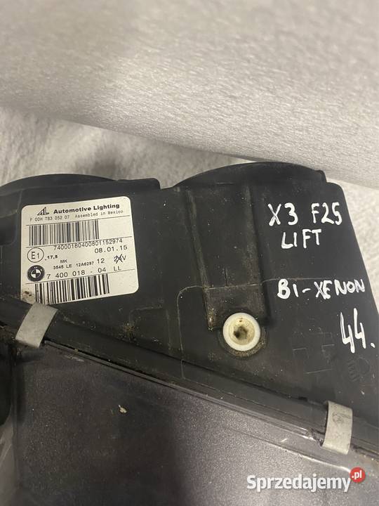 Lampa prawa BMW X3 F25 lift BiXenon Lampy przednie