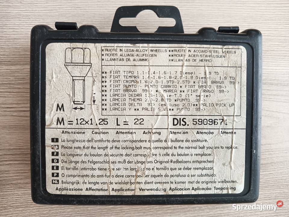 Oryginalne śruby zabezpieczające złodziejki FIAT Pozostałe Kraków