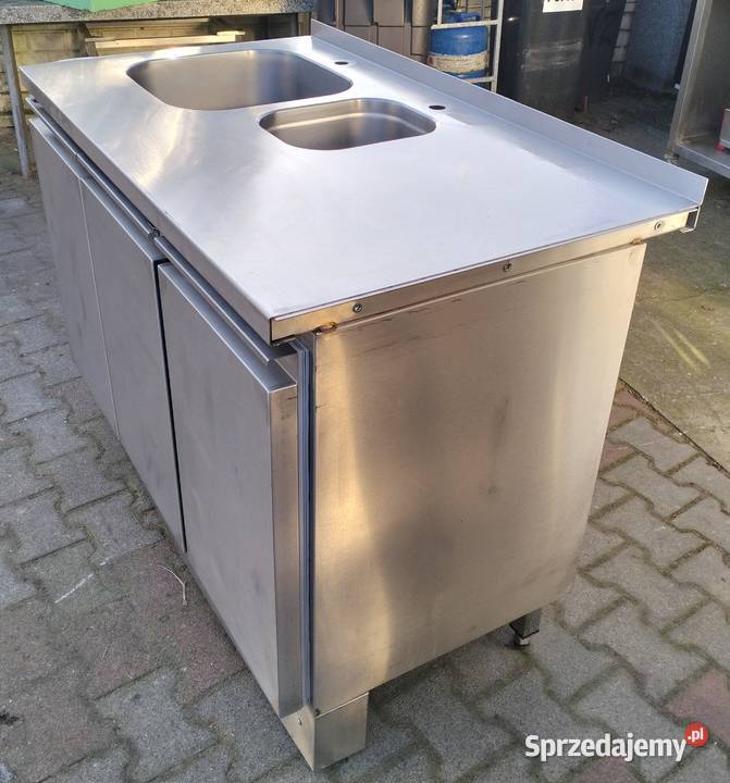 Zlew gastronomiczny zabudowany z szufladą Słupia Kapitulna