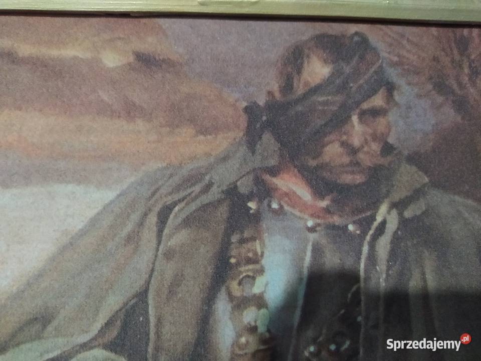 Sprzedam duży obraz Kossak Wojciech na płótnie Tarnowskie Góry