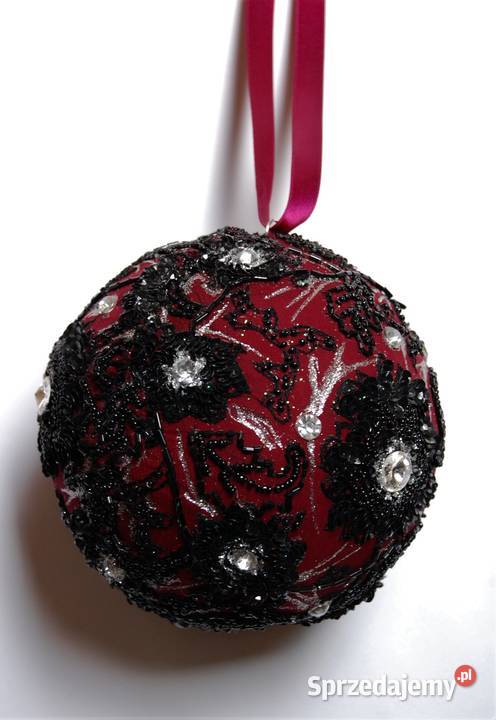 Zawieszka świąteczna bombka kula bordo burgund Lublin